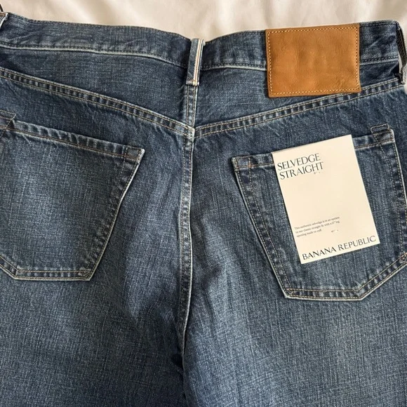 Banana Republic Selvedge Straight Fit Button Fly Jeans 34W x 34L - Picture 2 of 4